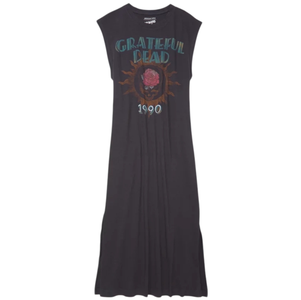 AE Grateful Dead Graphic T-Shirt Midi Dress Size XXS